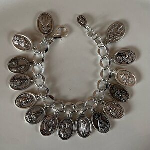 CHARM BRACELET Latin Saints Catholic Medals Patron Saints